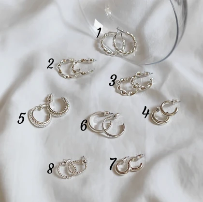 گوشواره حلقه‌ای کد 14155