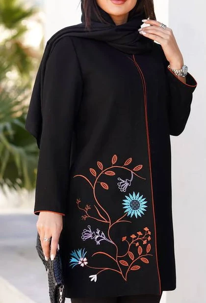 مانتو مجلسی سایز بزرگ (کالکشن عیدانه 1404) کد 0214