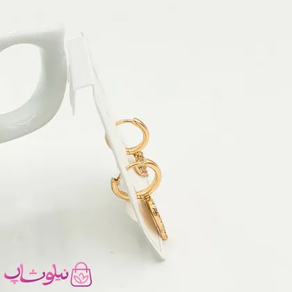 گوشواره دخترانه ژوپینگ با آویز قلب نامتقارن