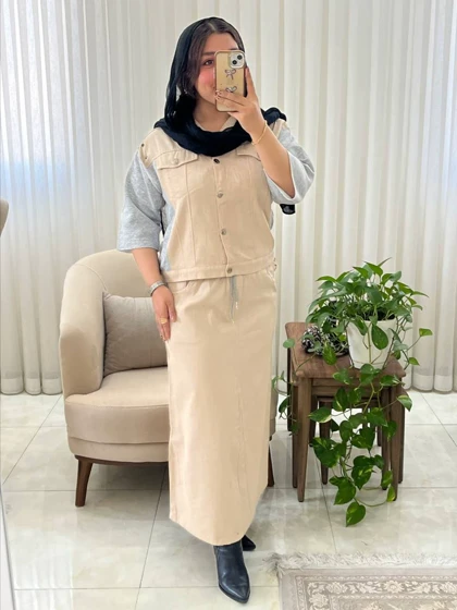 ست زنانه و دخترانه کت دامن بیرونی کد 561