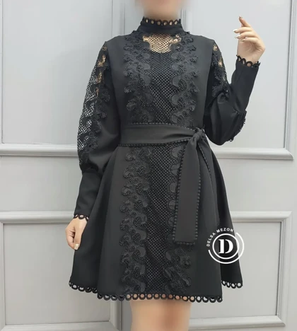 پیراهن کوتاه دانتل کد 2059