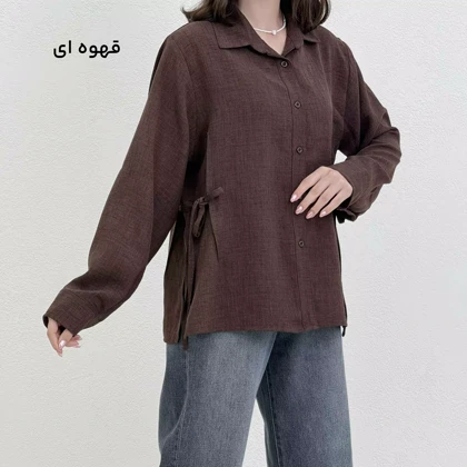 شومیز زنانه لینن بند دار