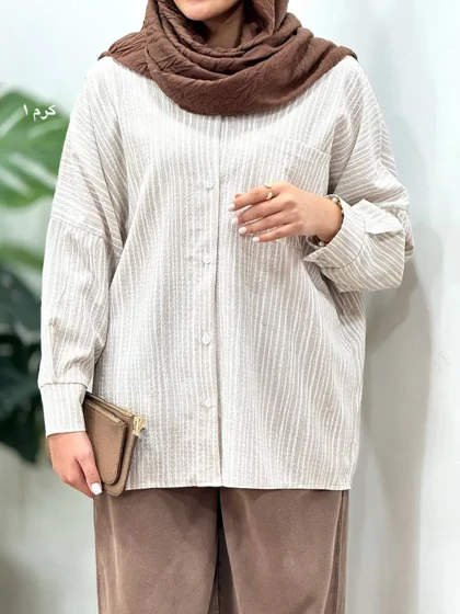 تونیک مانتویی جلو دکمه پاستیلی