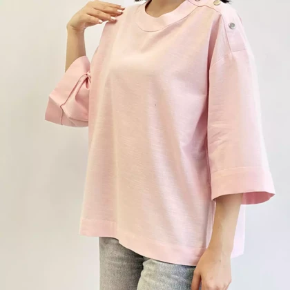 بلوز سرشانه دکمه