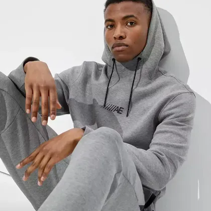 هودی مردانه امریکن ایگل طوسی - American Eagle Active 24/7 Hoodie Grey