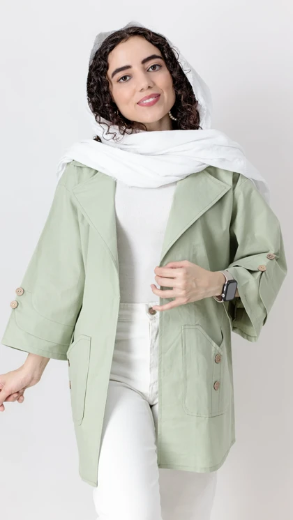 مانتو دو جیب قد 80