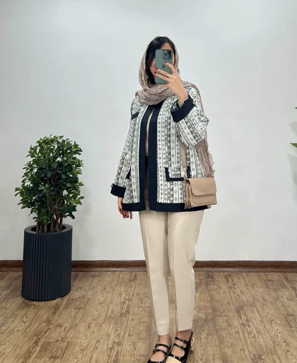 مانتو کتی مجلسی ژاکارد طلوع