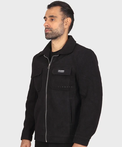 خرید کت کتان زیپ‌دار و داخل خز 2602