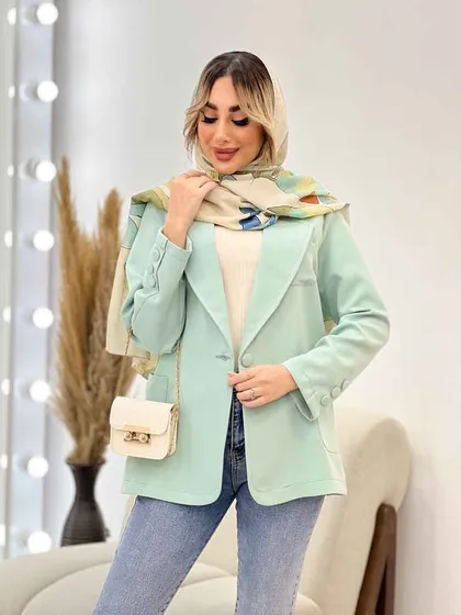 مانتو مازراتی یقه انگلیسی تک جیب