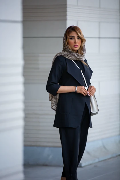 مانتو لینن یقه امریکایی مهگل