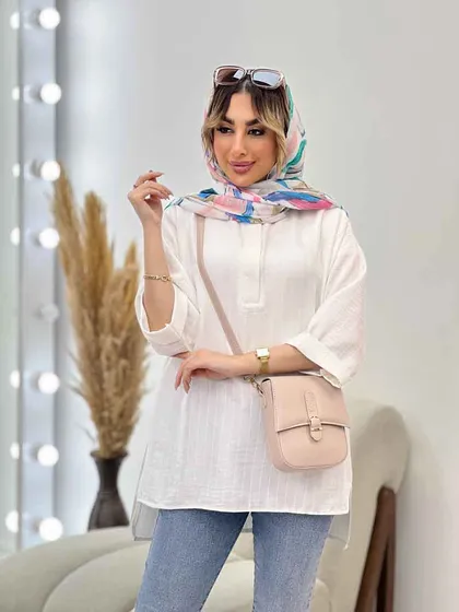 مانتو جلو بسته دکمه مخفی