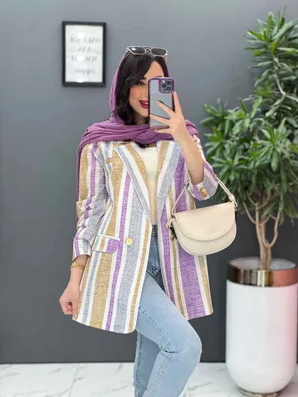 مانتو کتی راه راه تومبا