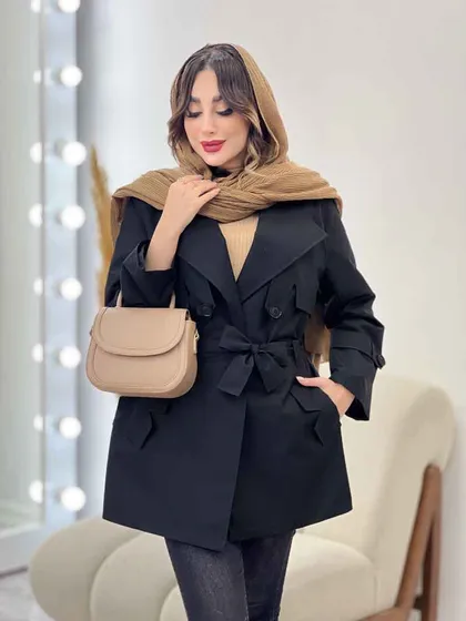 بارانی ژیله پاگن کمر دار