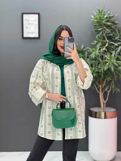 مانتو طرحدار سنتی تک جیب