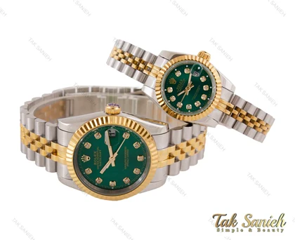 ساعت ست رولکس دیت جاست صفحه سبز Rolex-3685-S