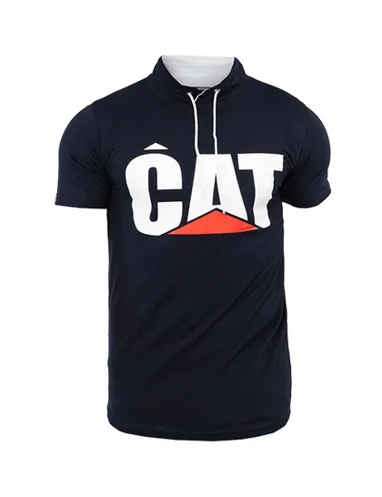 تیشرت مردانه یقه بنددار Cat