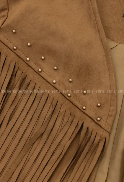 کت جیر آستر دار سرخپوستی کد1005024