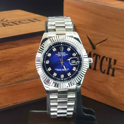 ساعت مچی مردانه رولکس دیت جاست Rolex datejust تاریخ دار با قفل پروانه ای کد2
