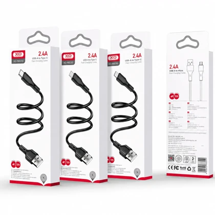 کابل میکرو یو اس بی ایکس او XO مدل NB230 جریان 2.4 آمپر 1 متری