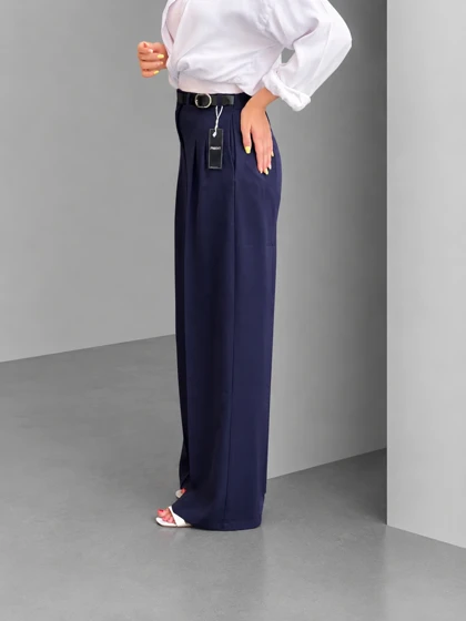 شلوار بگ پارچه ای کمربندی