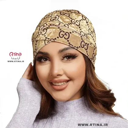توربان جدید طرح گوچی مخمل آستر دار