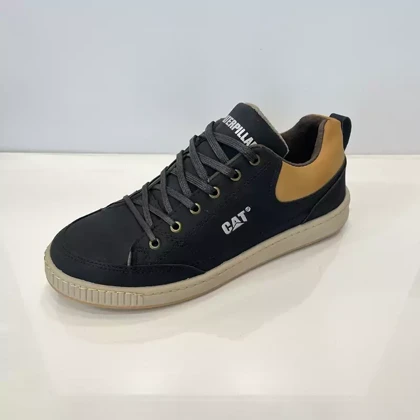 کفش کتانی اسپرت مردانه کت Cat با کفی طبی مشکی