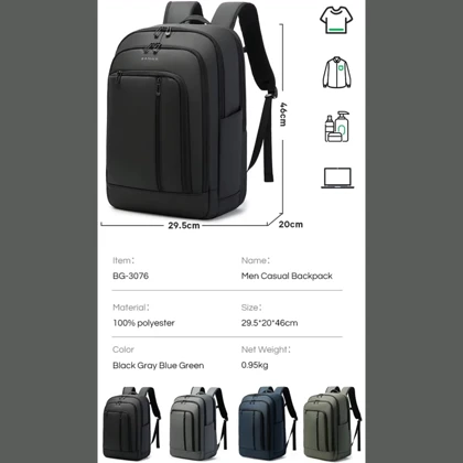 کوله پشتی لپ تاپ 15.6 اینچی ضدآب بنج Bange BG-3076