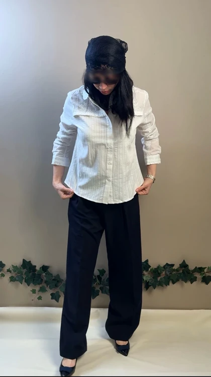 شومیز آستین بلند خامه دوزی