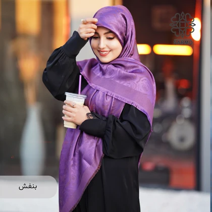 روسری رونا گل رز لمه دار