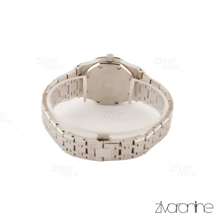 ساعت اودمار پیگه (AP) زنانه سیلور صفحه صورتی دور نگین 105430