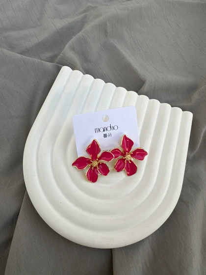 گوشواره گل میناکاری