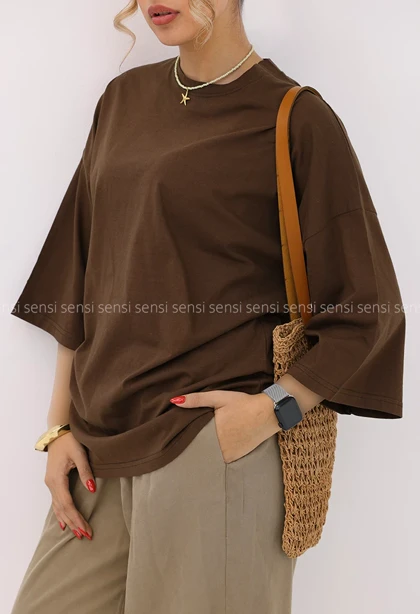 تیشرت لانگ ساده رنگی
