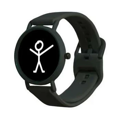 ساعت مچی مدل (آدمک) ایوب مشکی بند سیلیکون ضد حساسیت