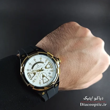 ساعت مچی مردانه سه موتور برند فیترون مدل Do1272 بند رابر