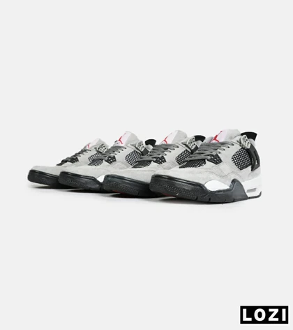 کتانی ساق‌دار مردانه طوسی مشکی Nike air jordan 4