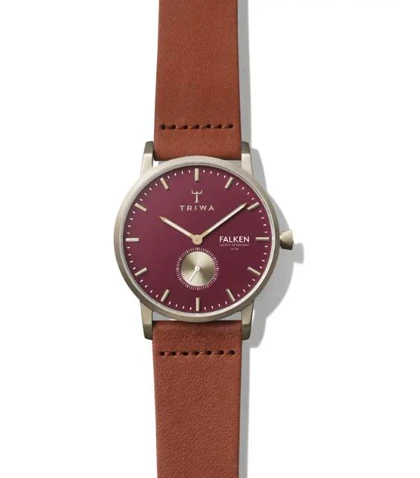 ساعت مچی عقربه ای زنانه مردانه تریوا (TRIWA) مدل Ruby Falken Brown Classic