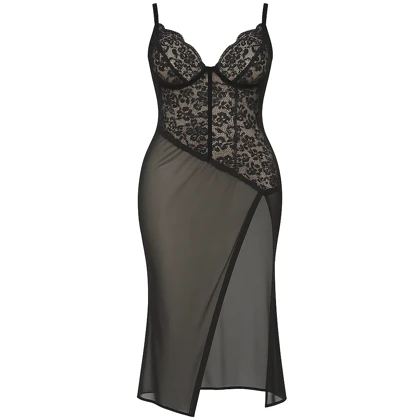 لباس خواب بلند مشکی برند هارنی کد 9039