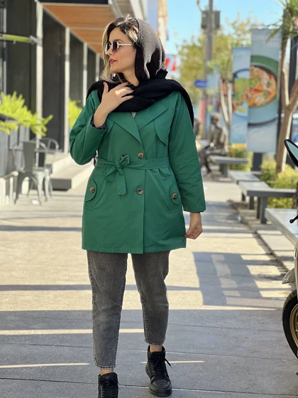 بارانی کوتاه آستر دار 3345
