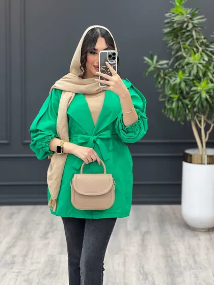 مانتو آستین کش ژیله دار