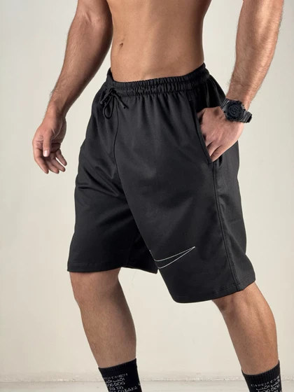 شلوارک طرح NIKE بگ مشکی