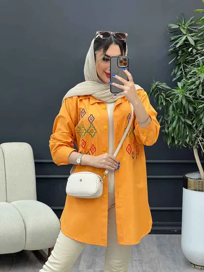 مانتو لینن طرح لوزی