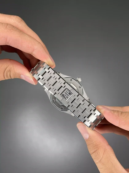 ساعت مچی اودمار پیگه اتوماتیک اوپن هارت سیلور صفحه مشکی Audemars Piguet