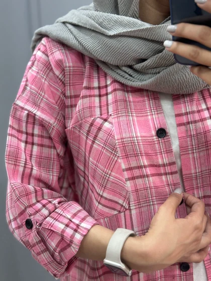 مانتو چهارخونه غنچه