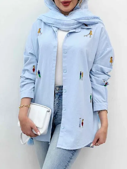 مانتو گلدوزی کارولین