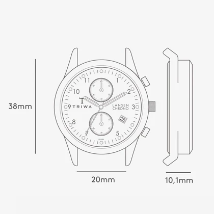ساعت مچی عقربه ای زنانه مردانه تریوا (TRIWA) مدل Loch Lansen chrono