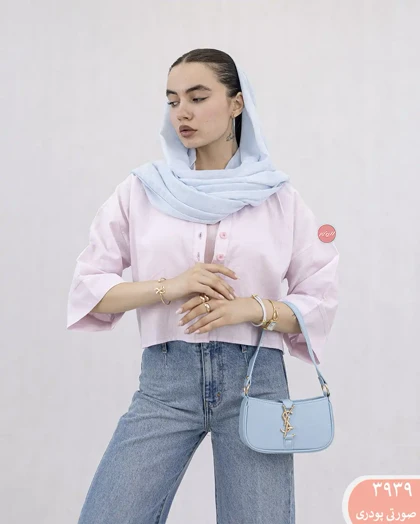 شومیز کراپ لینن زنانه 3939 | الینور