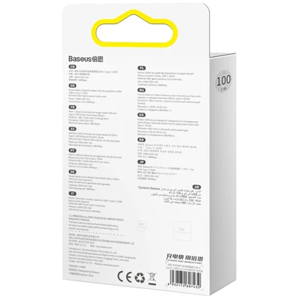 کابل شارژ یواس‌بی به تایپ‌سی 100 وات یک متری بیسوس CALD000616