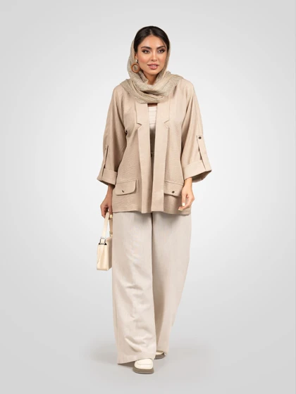 مانتو شومیزی شانتون دو جیب تابستانی