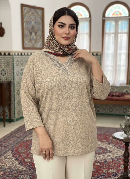 شومیز نگین‌دار کیمانو مدل تابان کد 50277 کد 9243