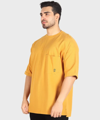 تیشرت باکسی مردانه ساده و تک جیب 1721